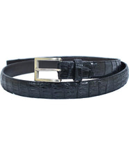 Men's Authentic Genuine Skin Italian 1999 All-Over Genuine Hornback  Black Cinturon De Cocodrilo