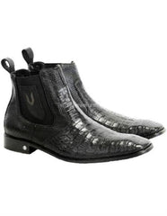 Men's Black Vestigium Boots Genuine Caiman Belly Chelsea Boots