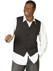 Men's Black V-Neck Tailored 5 Button Down Dress Tuxedo Wedding Vest ~ Waistcoat ~ Waist coat