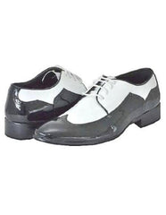 Men's Black White Dress Men's Shoes Perfect for Men's Prom Shoe and Wedding Tuxedo Shoes