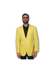 Men'S COTTON RAYON Summer Light Weight Fabirc Blazer ~ Sport Coat ~ Jacket Yellow