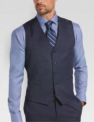 Men's Blue 5 Buttons Wedding Men's Vest ~ Waistcoat