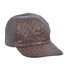 Baseball Brown Genuine Ostrich Cap