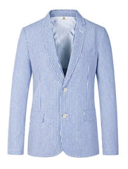 Cheap Priced Blazer Jacket For Men Online Two Button Carolina Blue Medium Seersucker ~ Sear Sucker Sport Coat