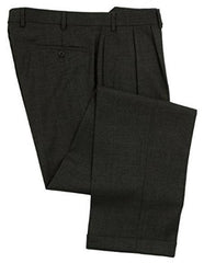 Charcoal Two Button Close Back Pockets 100% Wool Slacks