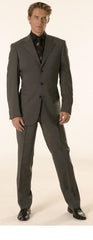 Gianni Charcoal Gray Super 120'S Available In 2 Or 3 Buttons Style Regular Classic Cut - Color: Dark Grey Suit