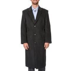 Men's Dress Coat 'Harvard' Charcoal Herringbone Tweed Full-Length Coat Overcoat ~ Long Men's Dress Topcoat -  Winter coat Tweed houndstooth checkered Pattern