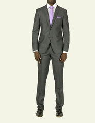 Men's Dark Grey  Pick Stitched Suit