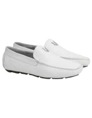 Men'S White Vestigium Genuine Catshark Stylish Dress Loafer