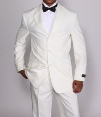 Men'S 2 Pieces High Fashion Cream Tuxedo Suit With Flexible Waistband T802