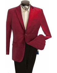 Men'S Fashion 2 Button Velvet Winish Burgundy ~Maroon Blazer - Sport Coat ~ Wine Color Maroon Jacket