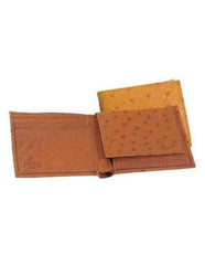 Men'S Genuine Exotic Animal Skin Ferrini Full Quill Ostrich Billfold