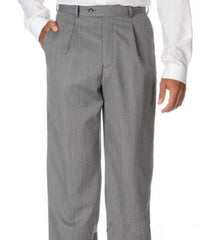 Mens Pleated Dress Pants Mens Solid Grey Wool Gabardine Slacks