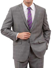 Mens Windowpane Plaid Houndstooth Jacket Suit Gray Checkered Pattern Texture Blazer - Black And White Checkered Suit