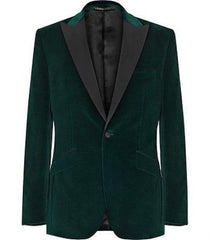 Mens Green Velvet Blazer Men Olive Green Stylish Tuxedo Sports velour Blazer Jackets Coat  Velvet Fabric black Lapel