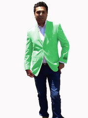 Stage Party Bright Mens Sport Coat / Dinner Jacket Blazer Vented Live Green Blazer