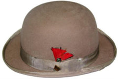 bowler derby style ~ Bowler Taupe Men's 100% Wool Stylish Hat