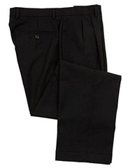 Navy Wool Zipper Closure Double-Reverse Slacks