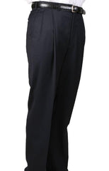 55% Dacron Polyester Navy Somerset Double-Pleated Slacks / Dress Pants Trouser