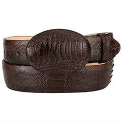 Cinto De Avestruz - Cinto Vaquero Mens Original Ostrich Leg Skin Western Style Hand Crafted Belt Brown