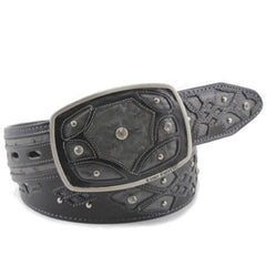 King Exotic Gray Belt Genuine Ostrich Skin