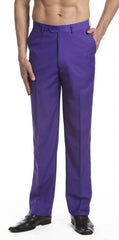 Men'S Dress Pants Trousers Flat Front Slacks PUrple Online Sale