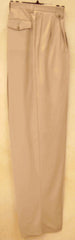 long rise big leg slacks  Sand Wide Leg Dress Pants Pleated baggy dress trousers unhemmed unfinished bottom