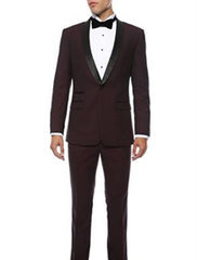 Men'S Shawl Slim Fit 1 Button Shawl Collar Dinner Jacket