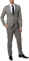 Extra Slim Fit Suit Mens Grey Glen Plaid Skinny Extra Slim Fit Suit