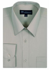 Plain Solid Color Traditional Tan Men's Dress Shirt