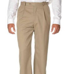 Men's tan Regular fit Solid Pleated Dress Pants For man