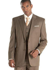 Alberto Nardoni Taupe ~ Slate ~ Brownish ~ Light Olive 3 Piece Vested 2 Buttons suits  Side Vented