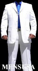 Men'S All White Suit For Men Joun Paul 3 Buttons Super Cool Suit