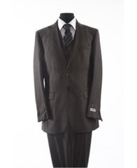 Men's Two Button 2 Piece Black Suit