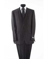 Men's Two Button 2 Piece Suit Black