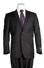 Mens Plaid Suit Mens Slim Cut Cheap Priced Business Black Suits