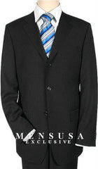 Extra Long Simple & Classy Liquid Black Suits XL Available In 2 Button Style Only For Tall Men