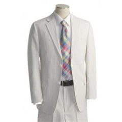 Men'S 2 Button White Tone On Tone Suit