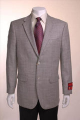 Houndstooth Black And White Birdseye Blazer For Men