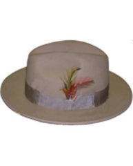 Men's Untouchable Tan Fedora Wool Dress Hat