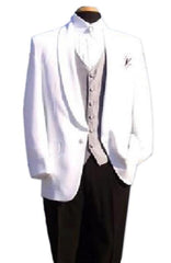 Snow White One-Button Front, Shawl Lapel Dinner Jacket $99 (Wholesale Price $95 (12pc&UPMinimum))