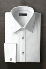 Logan White Laydown Tuxedo Shirt Ike Evening by Tuxedo Authentic Brand