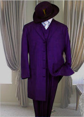 Classic Long Dark Purple Fashion Zoot Suit