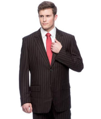 Mens Three Piece Suit - Vested Suit Tailored Modern Fit Suits 2-Button Flat Front Black Suit