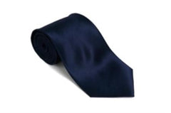 Navyblue 100% Silk Solid Necktie With Handkerchief -Men'S Neck Ties - Mens Dress Tie - Trendy Mens Ties