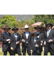 Country Tuxedos For Weddings Mens Traje Vaquero Western Suit & Tuxedo Black