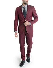 Men's  Suit 1 Button Slim Fit Suits Burgundy ~ Wine ~ Maroon Suit - Single Button Suit