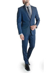 Men's Ticket pocket suit 1 button Slim Fitted Suits Dark Navy