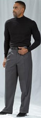 Pacelli Charcoal Pleated Baggy Fit Dress Pants Men's Wide Leg Trousers