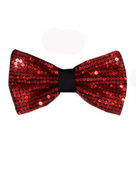 Sparkly Bow Tie Men's Polyester Sequin Red Bowtie - Men's Neck Ties - Mens Dress Tie - Trendy Mens Ties